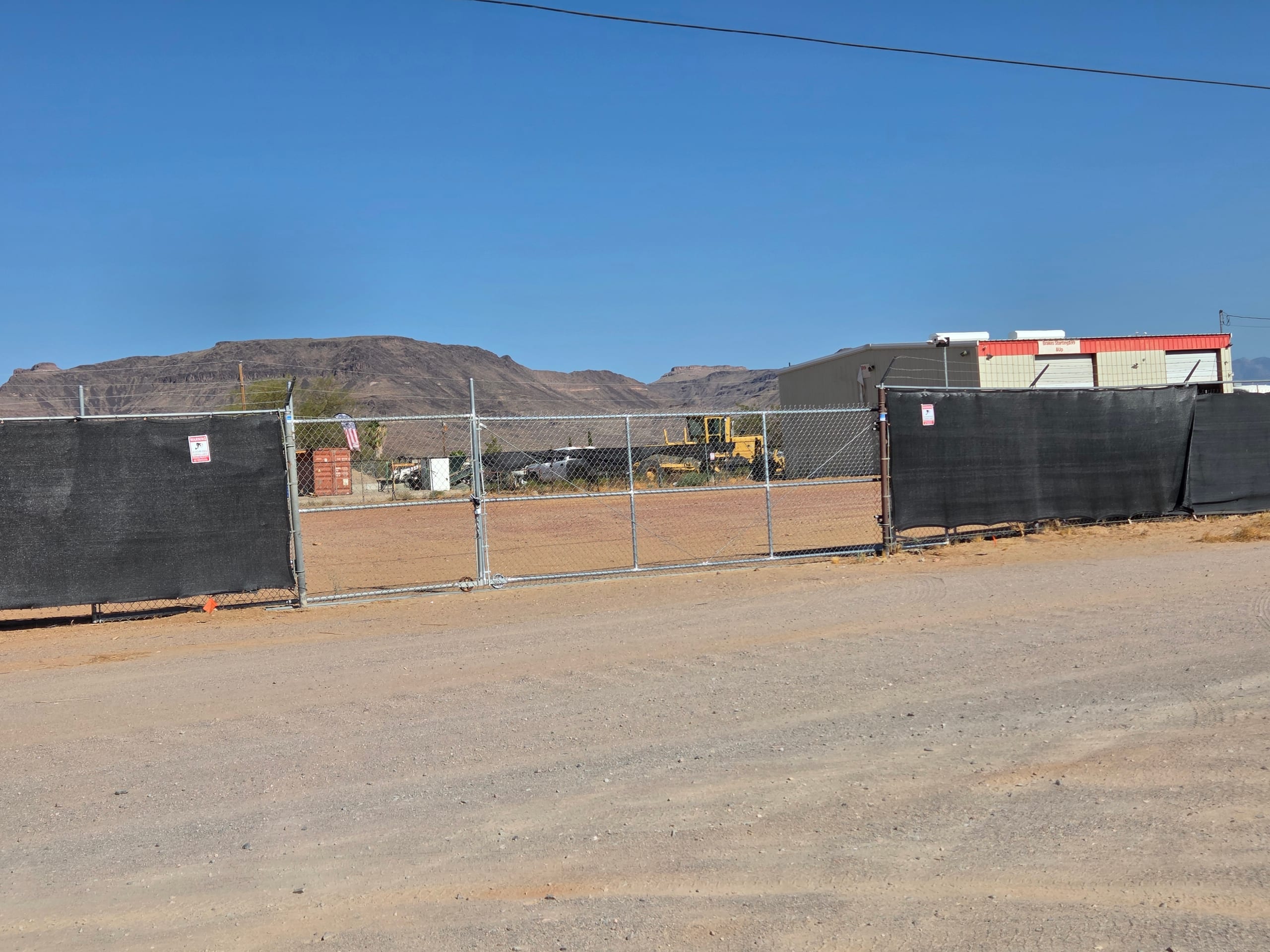 Gated entrance at Golden Valley Storage in Golden Valley, AZ