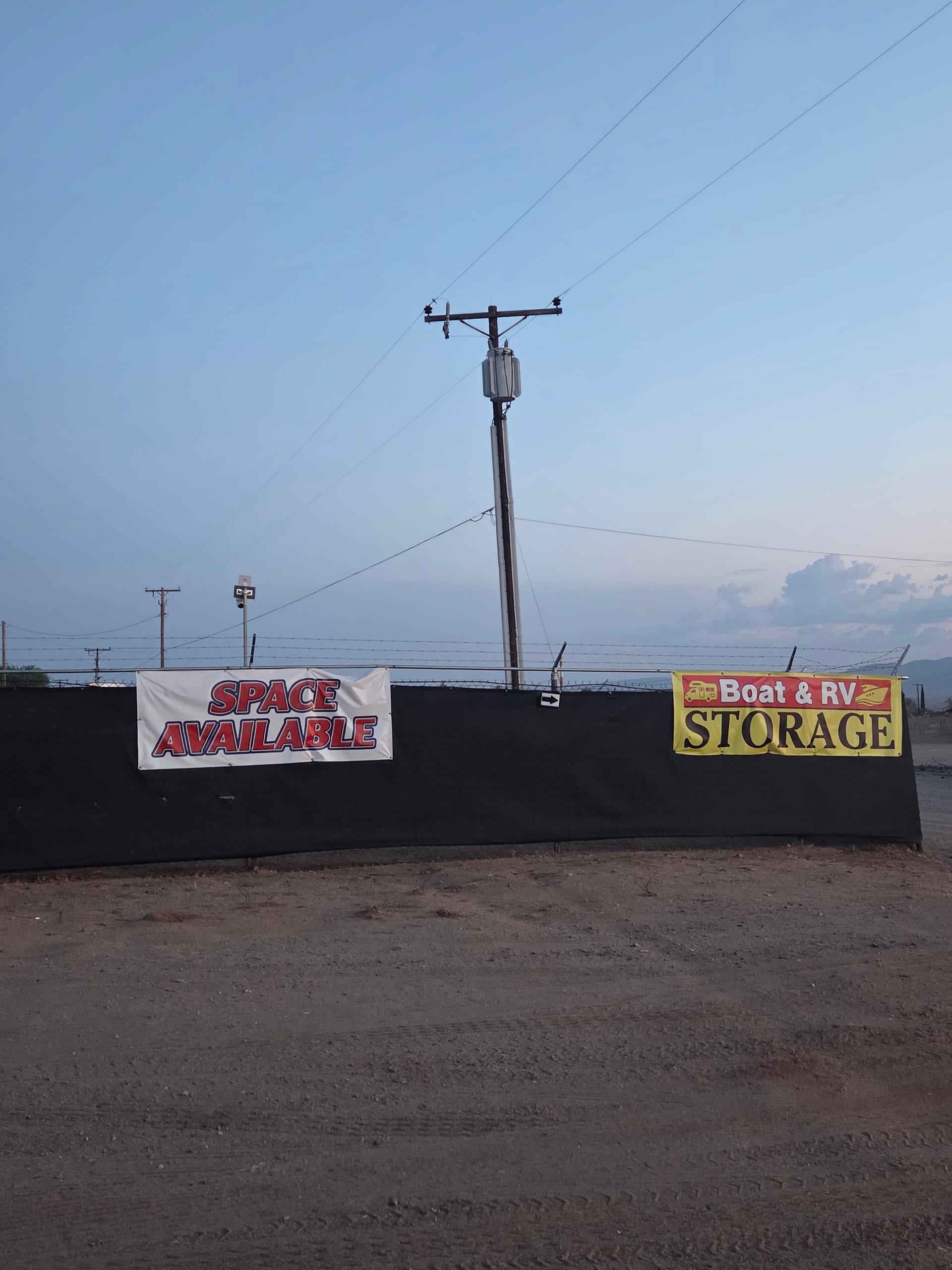 Highway 68 frontage & signage at Golden Valley Storage in Golden Valley, AZ
